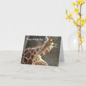 reticulated giraffes, Happy Moederdag Kaart (Gele Bloem)