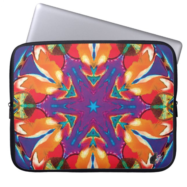 Reticule Kaleidoscoop laptophoes Laptop Sleeve (Voorkant)