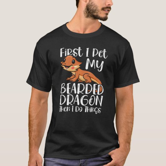 Retiel Lizard Pogona Bearded Dragon T-shirt (Voorkant)