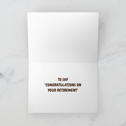 **RETIMENT CONGRATULATIO** VAN ALLE US CARD KAART (Binnen)