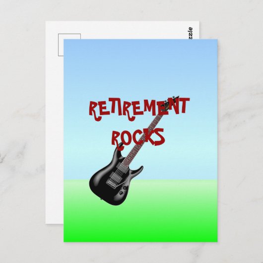 RETIMENT ROCKS, populair design Briefkaart (Voorkant / Achterkant)
