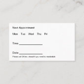 Retina oogzorgspecialistenbenoeming visitekaartje (Achterkant)