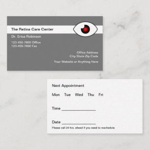 Retina oogzorgspecialistenbenoeming visitekaartje