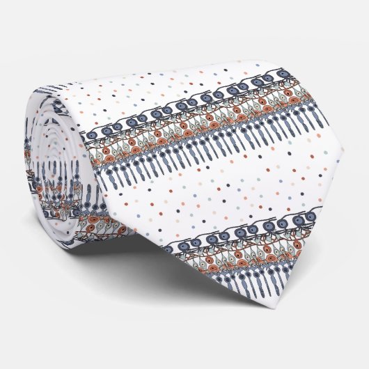 Retinale circuits - Kleur op wit Stropdas (Opgerold)