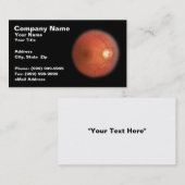 Retinale oogscan op een zwarte achtergrond visitekaartje (Voorkant / Achterkant)