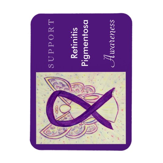 Retinitis Pigmentosa Awareness Ribbon Angel Magnet Magneet (Verticaal)