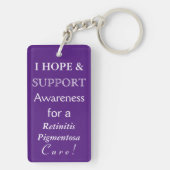 Retinitis Pigmentosa Awareness Ribbon Sleutelhange Sleutelhanger (achterkant)