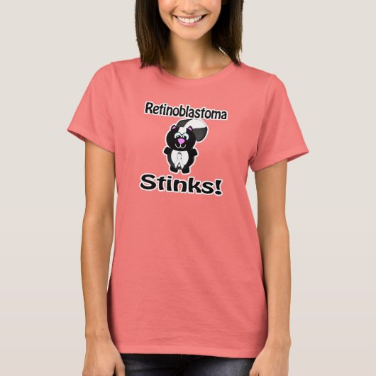 Retinoblastoma Stinks Skunk Awareness Design T-shirt (Voorkant)