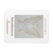 Retinoblastoma White Awareness Ribbon Angel Magnet Magneet (Horizontaal)