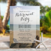 Retire on the Beach Retirement Party Invitations Kaart