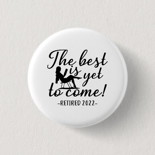 Retired 2022 Gift For Men & Women Funny Ronde Button 3,2 Cm (Voorkant)