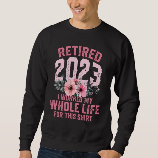 Retired 2023 Retirement Cute Pink Vintage Retireme Trui (Voorkant)