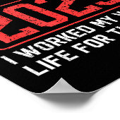 Retired 2025 Funny Mens Husband Dad Grandpa Papa R Poster (Hoek)