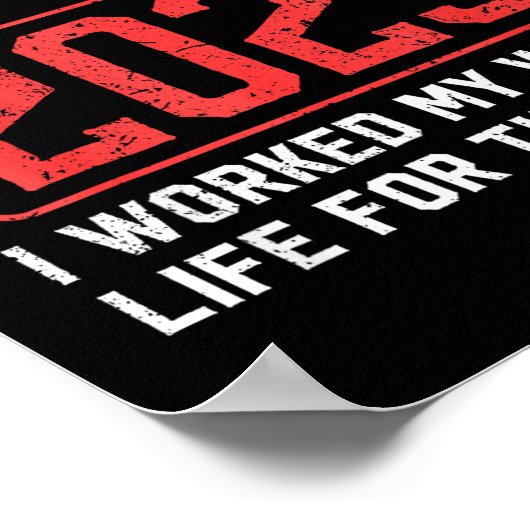 Retired 2025 Funny Mens Husband Dad Grandpa Papa R Poster (Hoek)