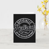 Retired 2026 Funny Retirement For Men Women Humor  Kaart (Gele Bloem)