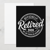 Retired 2026 Not My Problem Anymore Retirement Kaart (Voorkant / Achterkant)