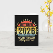 Retired 2026 Not My Problem Anymore Retirement Men Kaart (Gele Bloem)