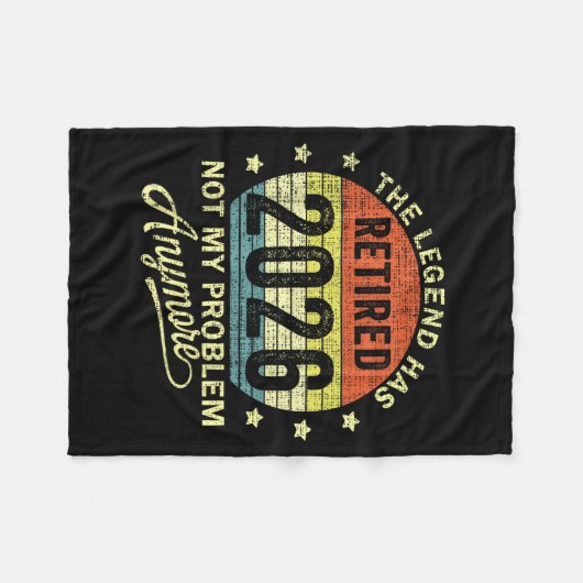 Retired 2026 Retirement 2026  Fleece Deken (Voorkant (Horizontaal))