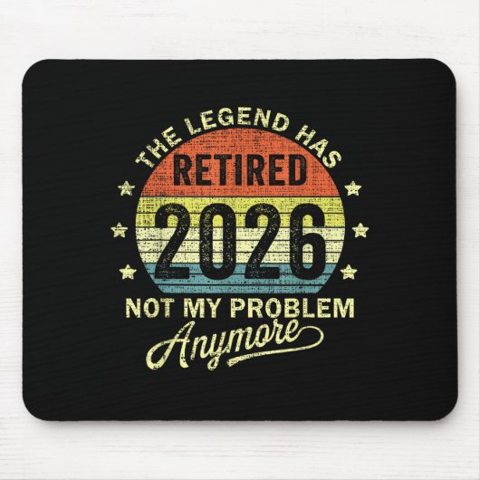 Retired 2026 Retirement 2026  Muismat (Voorkant)