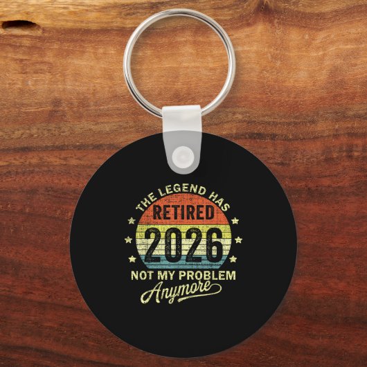 Retired 2026 Retirement 2026 Sleutelhanger (Voorkant)