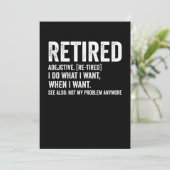 Retired Adjective Definition Not My Problem Anymor Kaart (Staand voorkant)