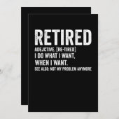 Retired Adjective Definition Not My Problem Anymor Kaart (Voorkant / Achterkant)