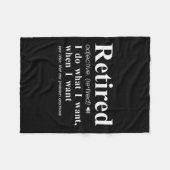 Retired Adjective I Do What I Want When I Want  Fleece Deken (Voorkant (Horizontaal))