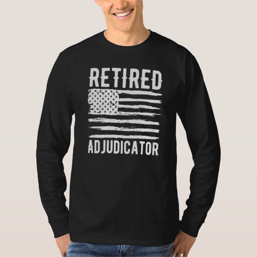 Retired Adjudicator Profession American Flag Premi T-shirt (Voorkant)