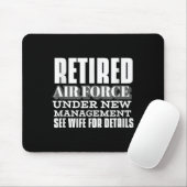 Retired Air Force Under New Management Retirement Muismat (Met muis)