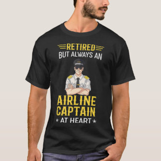 Retired Airline Captain Tshirt Aviation Airplane