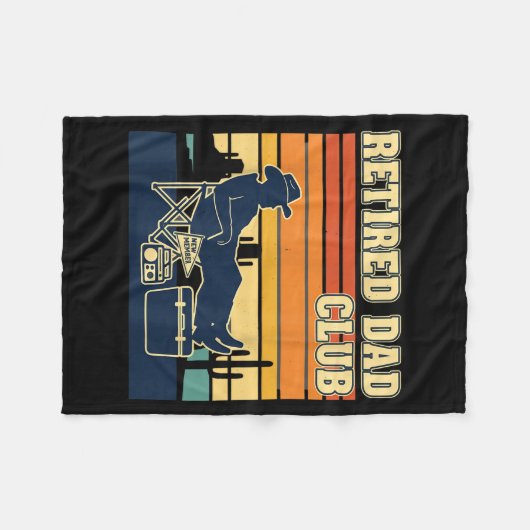 Retired And Proud Retirement Dad Club New Member  Fleece Deken (Voorkant (Horizontaal))