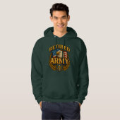 Retired ARMY Design with flag & eagle Hoodie (Voorkant volledig)