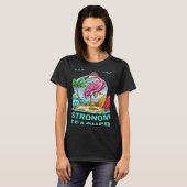 Retired Astronomy Teacher Flamingo T-shirt (Voorkant volledig)