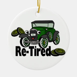ReTired Automobile Keramisch Ornament