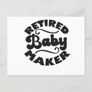 Retired Baby Maker Funny Vasectomy Gift Briefkaart