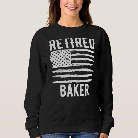 Retired Baker Profession American Flag Premium Trui (Voorkant)