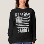 Retired Barber Profession American Flag Trui (Voorkant)