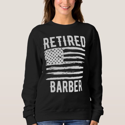Retired Barber Profession American Flag Trui (Voorkant)