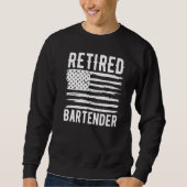 Retired Bartender Profession American Flag Premium Trui (Voorkant)