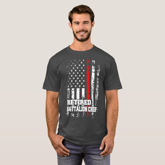 Retired Battalion Chief  Firefighter Retirement T-shirt (Voorkant volledig)