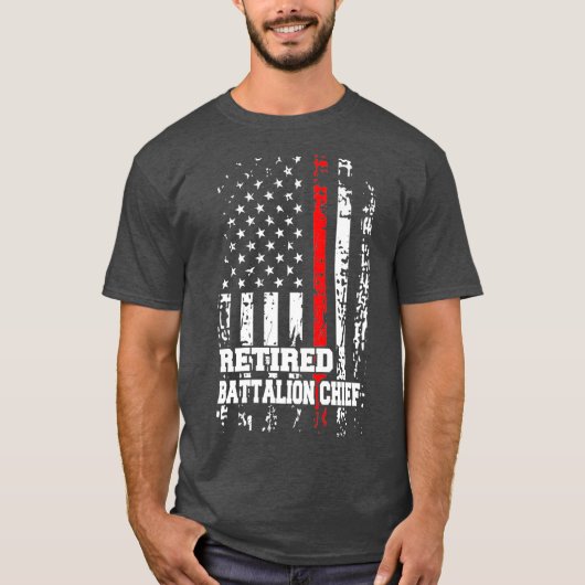 Retired Battalion Chief Firefighter Retirement T-shirt (Voorkant)