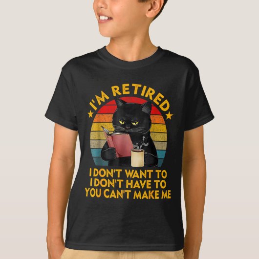 Retired Black Cat Coffee Funny Retirement 2026 Wom T-shirt (Voorkant)