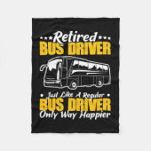 Retired Bus Driver Fleece Deken (Voorkant)