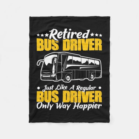 Retired Bus Driver Fleece Deken (Voorkant)