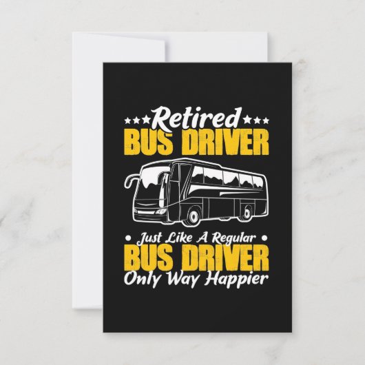 Retired Bus Driver RSVP Kaartje (Voorkant)