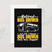 Retired Bus Driver RSVP Kaartje (Voorkant / Achterkant)