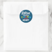 Retired But Forever A Teacher At Heart Retired Ronde Sticker (Tas)