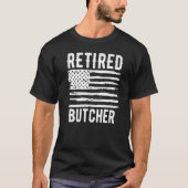 Retired Butcher Profession American Flag Premium T-shirt (Voorkant)