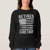 Retired Caretaker Profession American Flag Premium Trui (Voorkant)