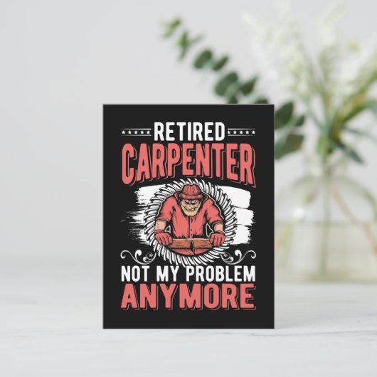 Retired Carpenter Dad Craftsman Husband Briefkaart (Staand voorkant)